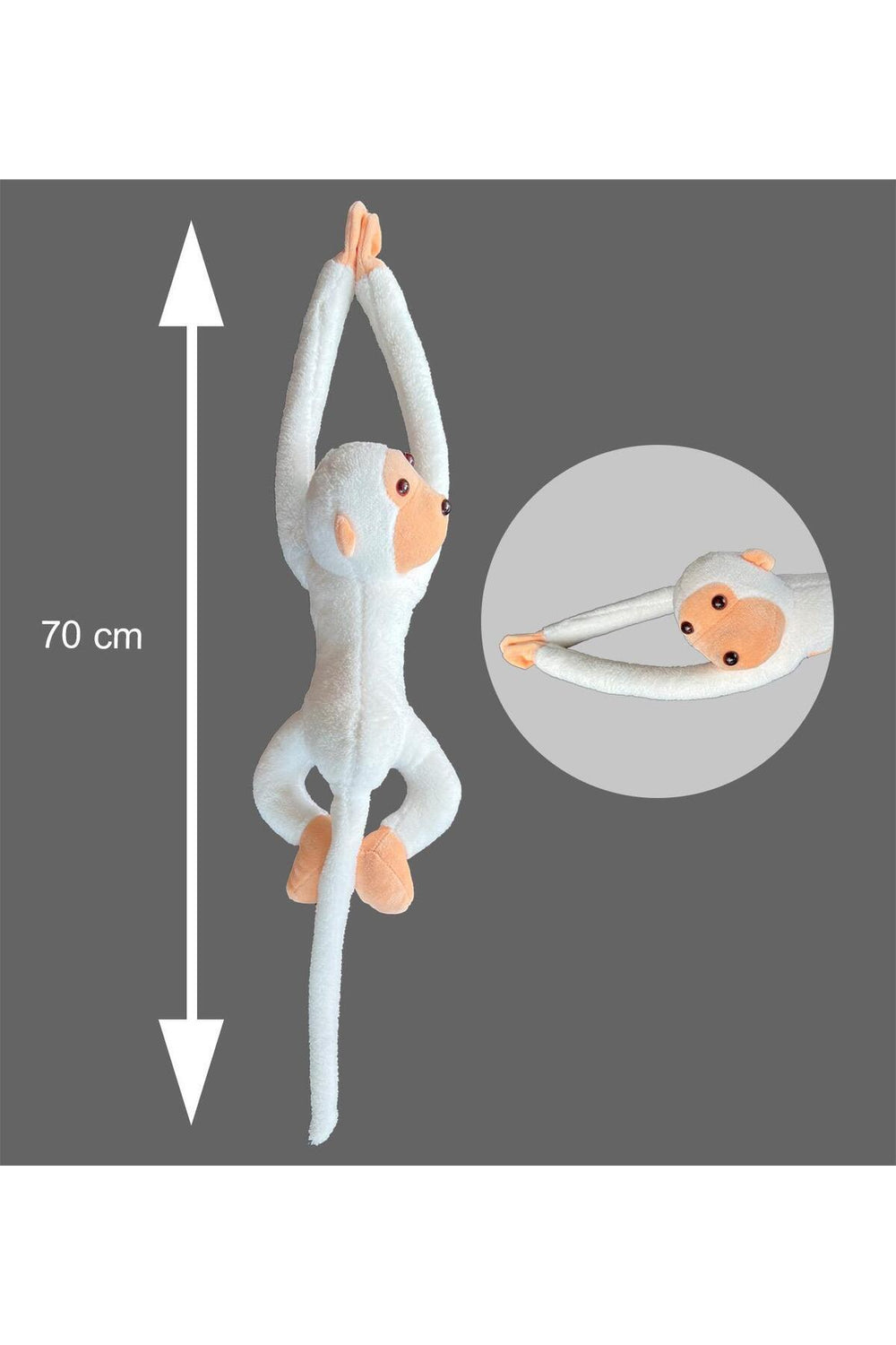 Sevimli Peluş Maymun Oyuncak , Elleri Yapışabilen 70 Cm