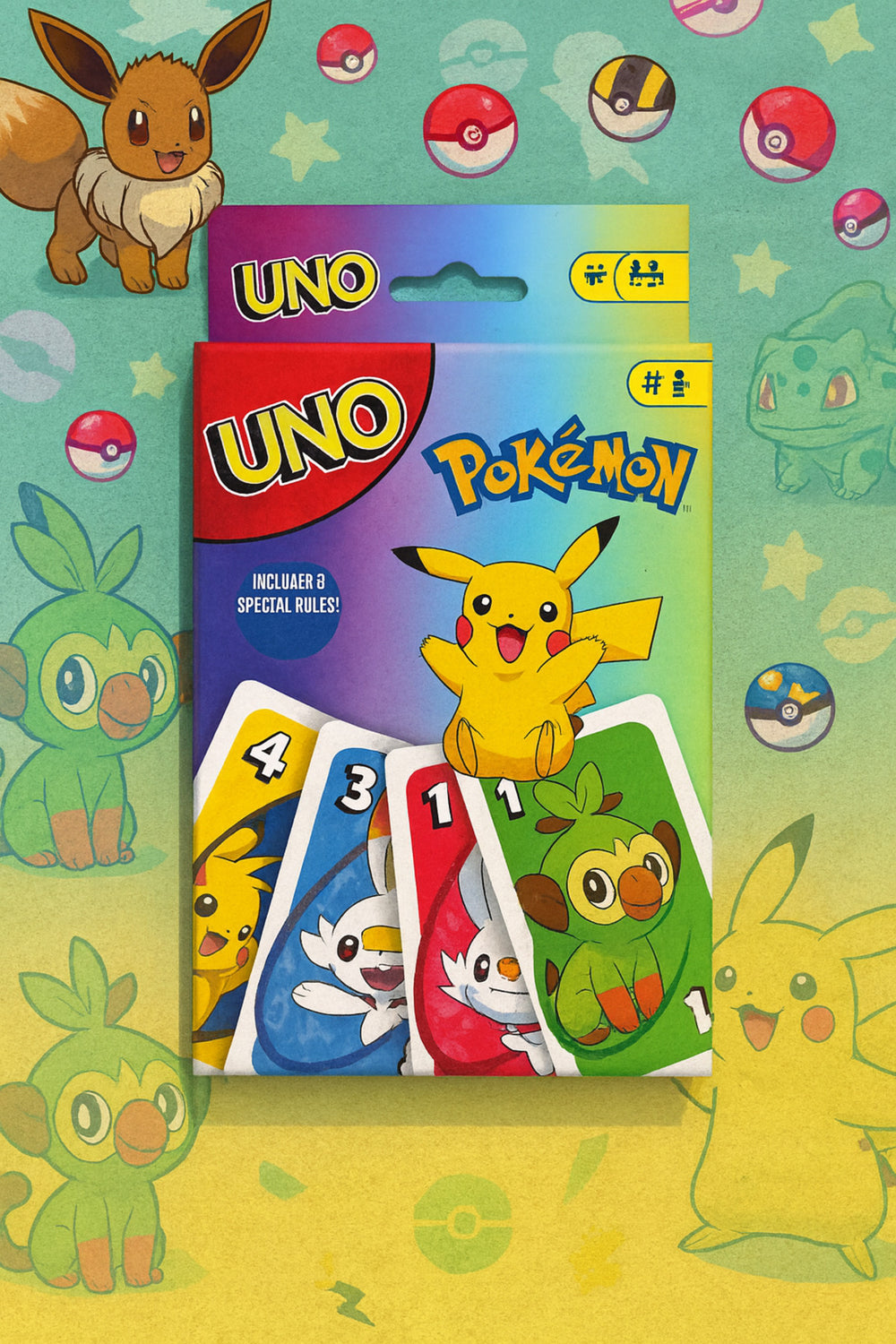 ⚡ UNO Pokémon Kart Oyunu – Pikachu ve Dostlarıyla Eğlence Başlasın! ⚡