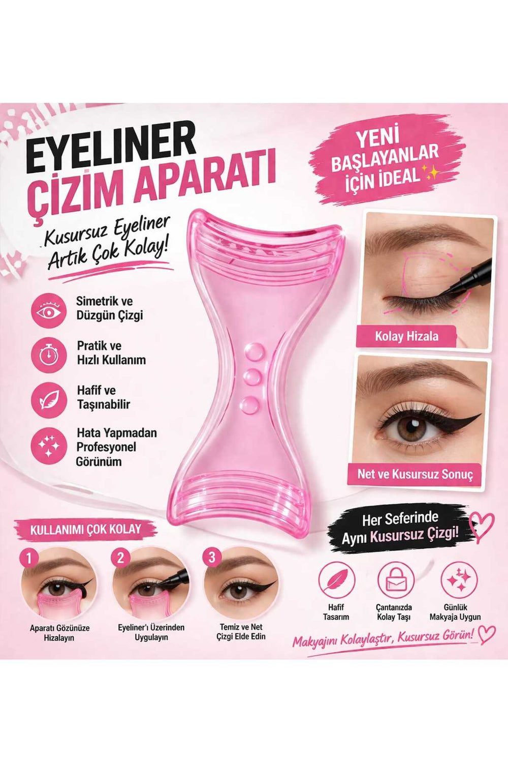 EYELINER ÇİZİM APARATI HATASIZ MAKYAJ & KUSURSUZ EYELINER ÇİZİMİ