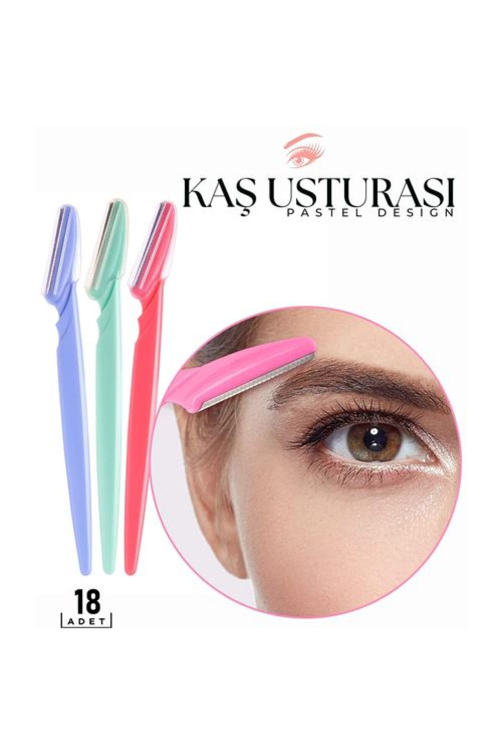 15+3 ADET Kaş Usturası Pastel Design