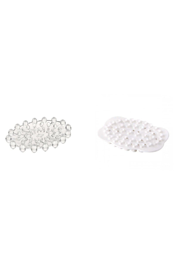 Plastik Vakumlu Sabunluk 2 Li 1 Şeffaf 1 Beyaz 2 Li Set