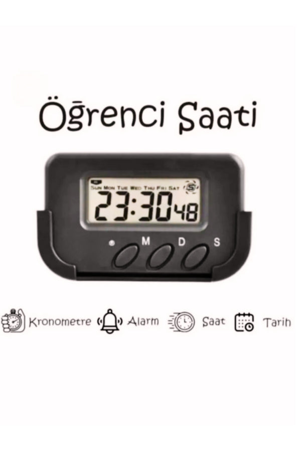 Öğrenci Saati - Dijital Masa Saati- Kronometreli Ders Çalışma Saati