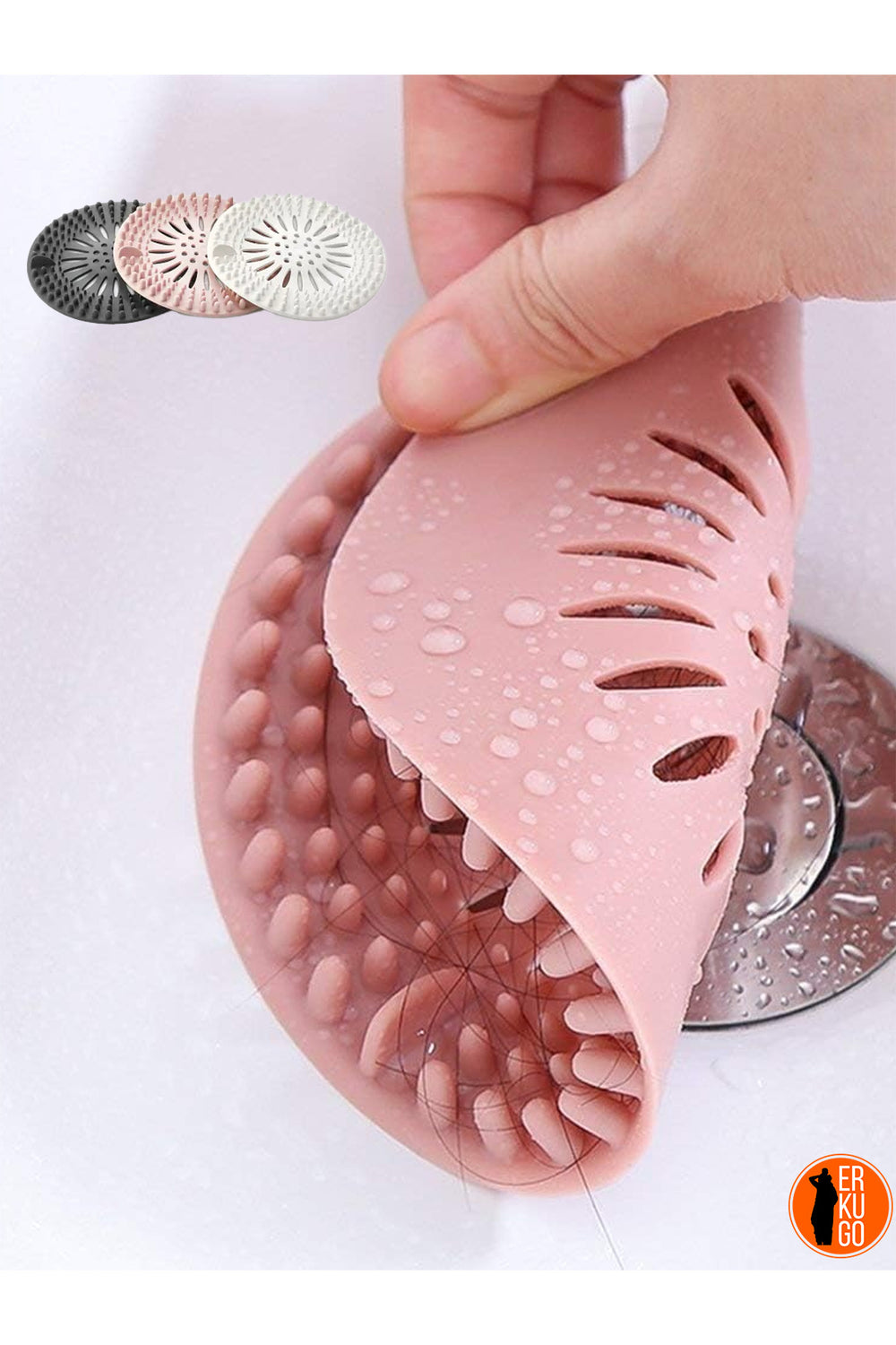 Yuvarlak Silikon Gider Süzgeci, Lavabo Ve Küvet Süzgeci, Lavabo Tıkacı