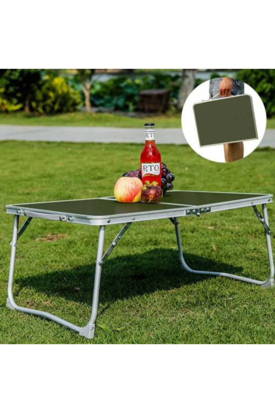 Taşıyıcı Hırdavat Çanta Tipi Mini Kamp Masası Katlanır Kamp Masası 60x40 Cm